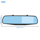 1080P Rearview Mirror Car DVR Dual Dash Cam Camera Front Rear HD Video Recorder