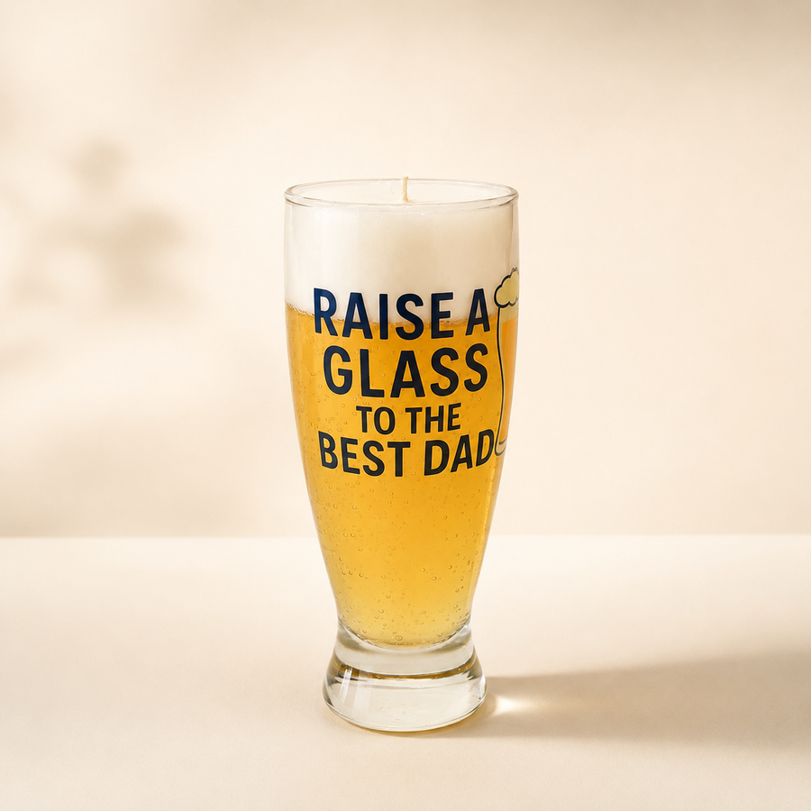 Raise a Glass to the Best Dad Beer Candle – Handmade Gift Candle for Dad