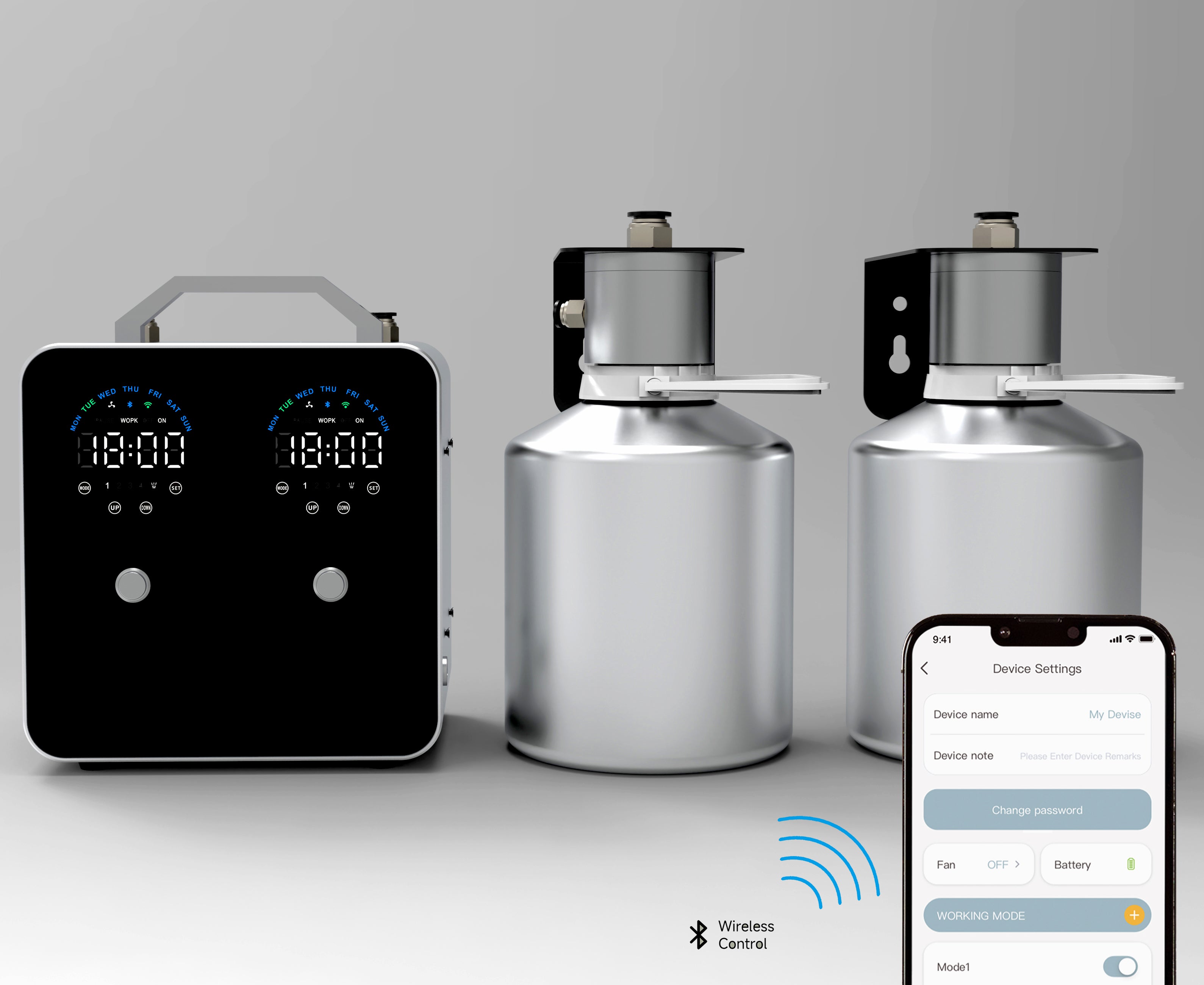 Commercial Large Space for HVAC Smart Aroma Diffuser Scenting Dual Bottle System Bluetooth