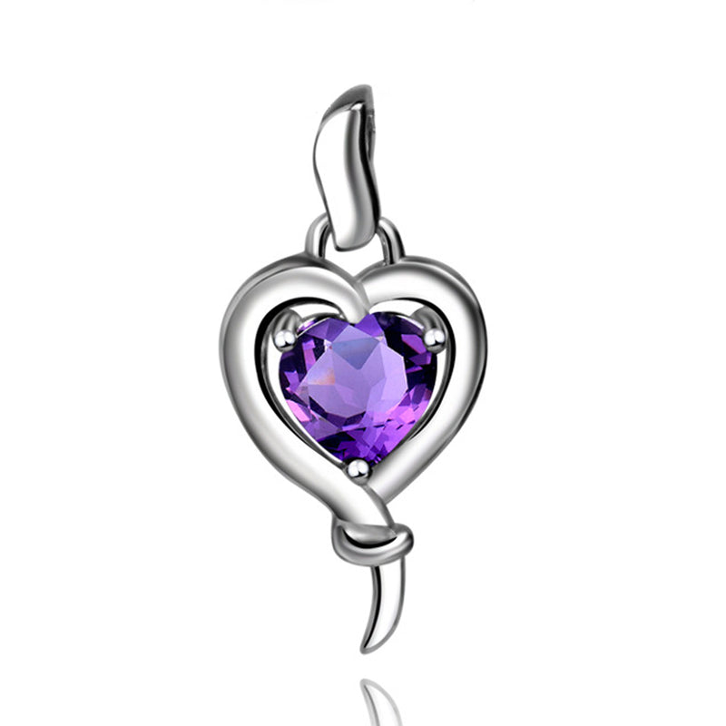 SOLID SILVER 925 Classic Sterling Silver Necklace & Pendant Heart-067