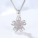 REAL SOLID SILVER 925 Classic Sterling Silver Necklace & Pendant Flower-089