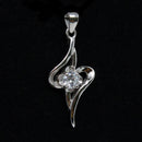REAL SOLID SILVER 925 Classic Sterling Silver Necklace & Pendant Accent-040
