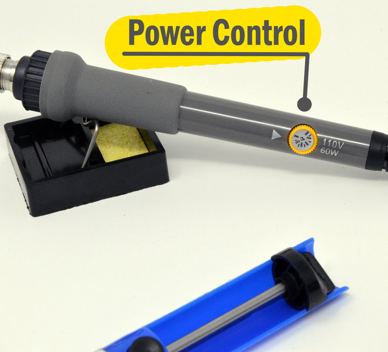 SET Electric Soldering 60W Welding Iron Gun temp Controlled,Multimeter,Tool Kit