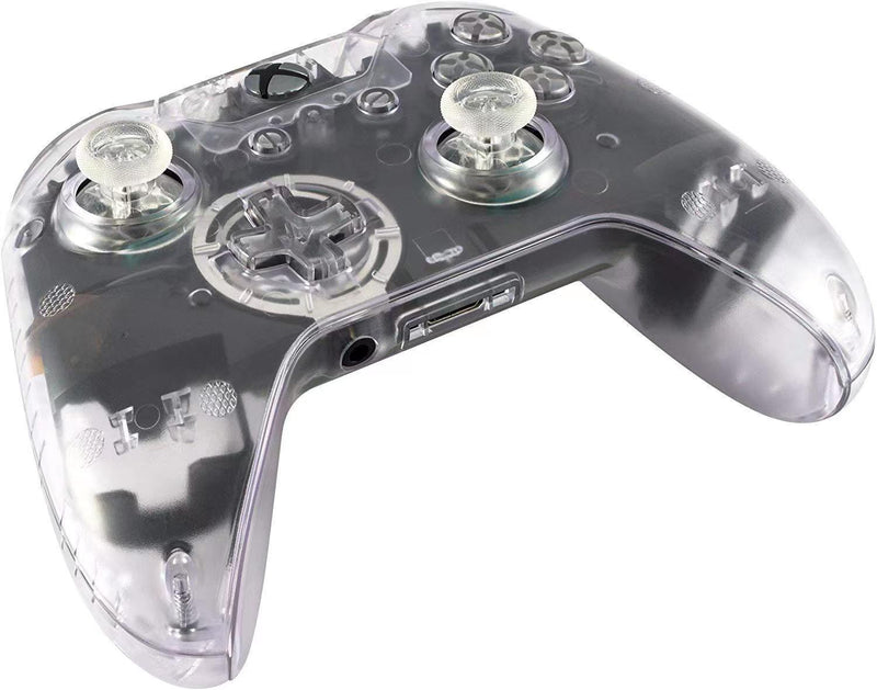 Xbox One Controller 3.5mm aux Custom Clear Shell & Buttons Kit Parts Housing Mod