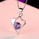 REAL SOLID SILVER 925 Classic Sterling Silver Necklace & Pendant Heart-068