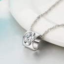 REAL SOLID SILVER 925 Classic Sterling Silver Necklace & Pendant Heart-075