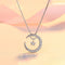 REAL SOLID SILVER 925 Classic Sterling Silver Necklace & Pendant Moon-Star 025