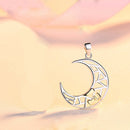 REAL SOLID SILVER 925 Classic Sterling Silver Necklace & Pendant Moon-029