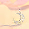 REAL SOLID SILVER 925 Classic Sterling Silver Necklace & Pendant Moon-029