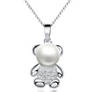 REAL SOLID SILVER 925 Classic Sterling Silver Necklace & Pendant Bear-015