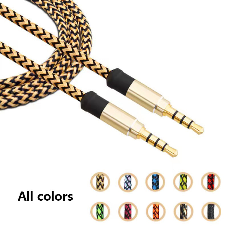 (4 Poles) Stereo 3.5mm Audio Cable connector for Cars MP3 Amplify Speaker Music