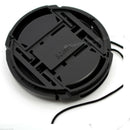 67mm Lens Cap center pinch snap on Front Cover string for Canon Sony