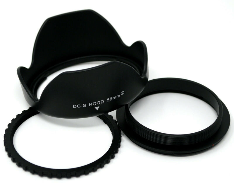 DC-S 58mm II Universal Bayonet Screw Mount Lens Hood Flower Camera - e133