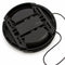 72mm Lens Cap center pinch snap on Front Cover string for Canon Sony