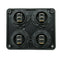 4 switch panel, Car Marine Boat 4 Gang Waterproof Circuit Rocker Switch Panel Breaker