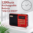 Rechargeable FM Radio Portable Pocket Auto-Search MP3 Memory Player Emergency