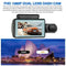 1080P Dual Lens Car DVR G-Sensor Dual Dash Cam Camera HD Front/Inside Recorder