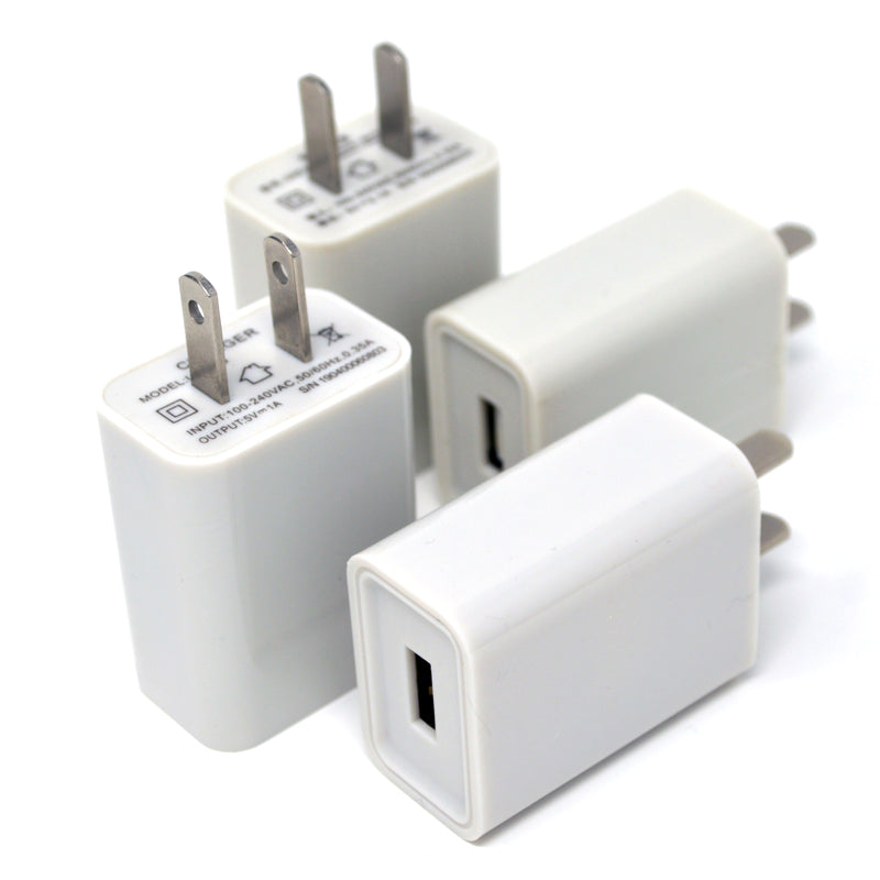 2A / 1A USB Wall Charger Plug AC Power Adapter (White / Black)