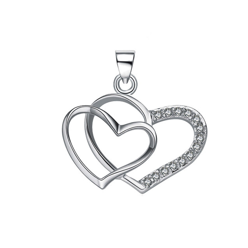 REAL SOLID SILVER 925 Classic Sterling Silver Necklace & Pendant Heart-054