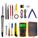 SET Electric Soldering 60W Welding Iron Gun temp Controlled,Multimeter,Tool Kit