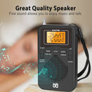 AM FM Radio Battery Operated Portable Pocket Auto-Search Emergency