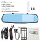 1080P Rearview Mirror Car DVR Dual Dash Cam Camera Front Rear HD Video Recorder