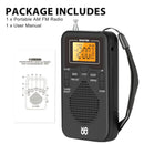 AM FM Radio Battery Operated Portable Pocket Auto-Search Emergency