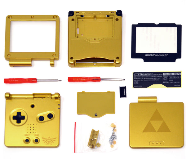 Replacement Housing Shell Screen for   "Nintendo Game Boy Advance SP Legend of Zelda Gold"