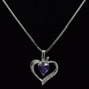 REAL SOLID SILVER 925 Classic Sterling Silver Necklace & Pendant Heart-059