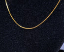 14k Gold over .925 Sterling Silver Chain Necklace Italy Jewel Vermeil (Width-1mm) (Box Model)