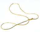 14k Gold over .925 Sterling Silver Chain Necklace Italy Jewel Vermeil (Width-1.2mm) (Snake Model)