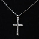 REAL SOLID SILVER 925 Classic Sterling Silver Necklace & Pendant Cross-021