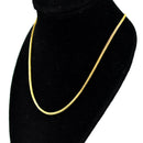 14k Gold over .925 Sterling Silver Chain Necklace Italy Jewel Vermeil (Width-1.4mm) (Chopin Model)