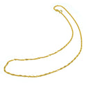 14k Gold over .925 Sterling Silver Chain Necklace Italy Jewel Vermeil (Width-1.4mm) (Water Wave Model)
