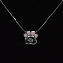 REAL SOLID SILVER 925 Classic Sterling Silver Necklace & Pendant Paw-010