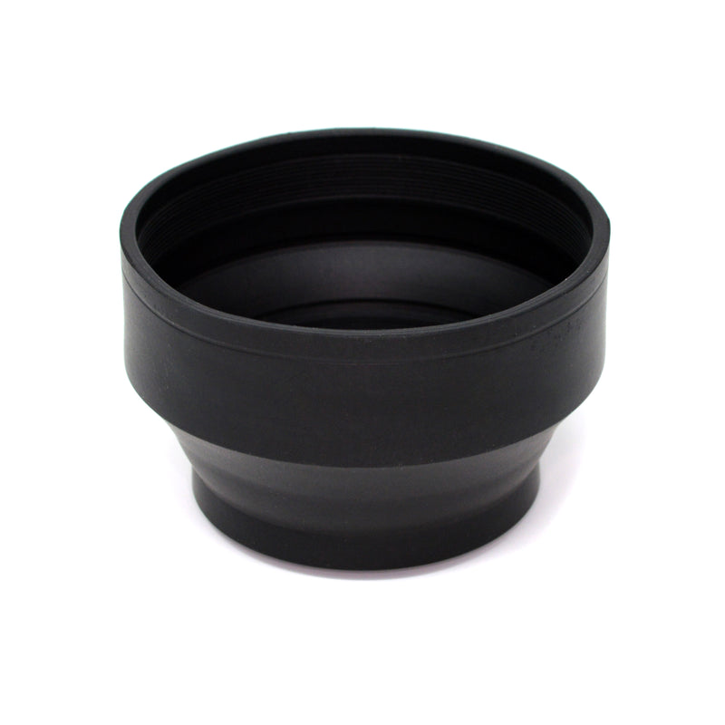 (49mm to 77mm) Three Functions Rubber Lens Hood Camera Collapsible in 3 Steps Shade/Shield