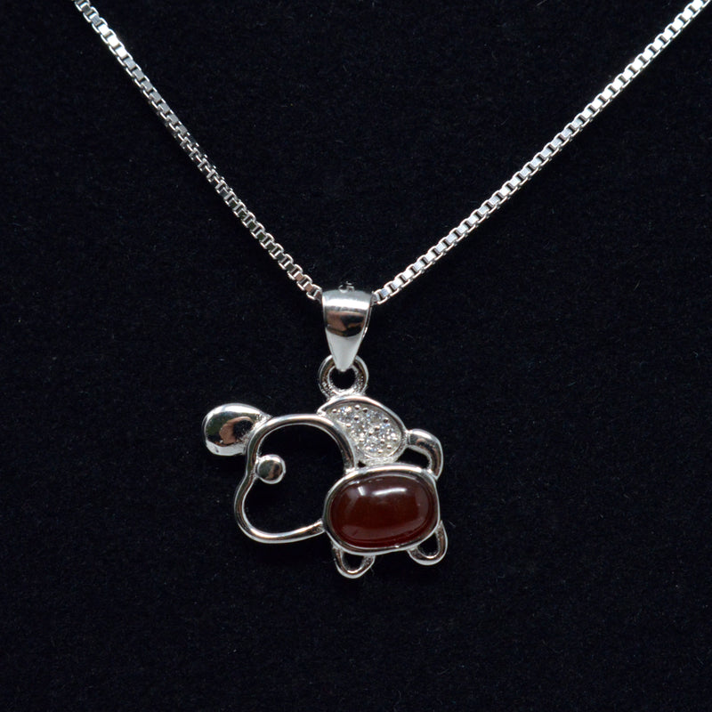 REAL SOLID SILVER 925 Classic Sterling Silver Necklace & Pendant  Dog-011