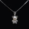 REAL SOLID SILVER 925 Classic Sterling Silver Necklace & Pendant Bear-015