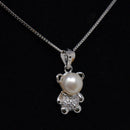 REAL SOLID SILVER 925 Classic Sterling Silver Necklace & Pendant Bear-015