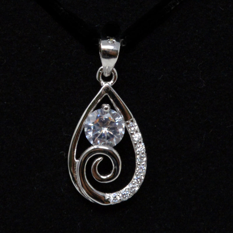 REAL SOLID SILVER 925 Classic Sterling Silver Necklace & Pendant Teardrop-043