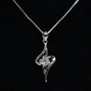 REAL SOLID SILVER 925 Classic Sterling Silver Necklace & Pendant Accent-040
