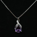 REAL SOLID SILVER 925 Classic Sterling Silver Necklace & Pendant Teardrop-035