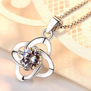 REAL SOLID SILVER 925 Classic Sterling Silver Necklace & Pendant Flower-080