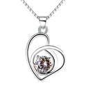 REAL SOLID SILVER 925 Classic Sterling Silver Necklace & Pendant Heart-049