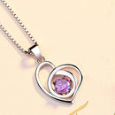 REAL SOLID SILVER 925 Classic Sterling Silver Necklace & Pendant Heart-050