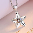 REAL SOLID SILVER 925 Classic Sterling Silver Necklace & Pendant Flower-087