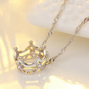 REAL SOLID SILVER 925 Classic Sterling Silver Necklace & Pendant Crown-031