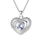 REAL SOLID SILVER 925 Classic Sterling Silver Necklace & Pendant Heart-055