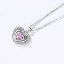 REAL SOLID SILVER 925 Classic Sterling Silver Necklace & Pendant Heart-056