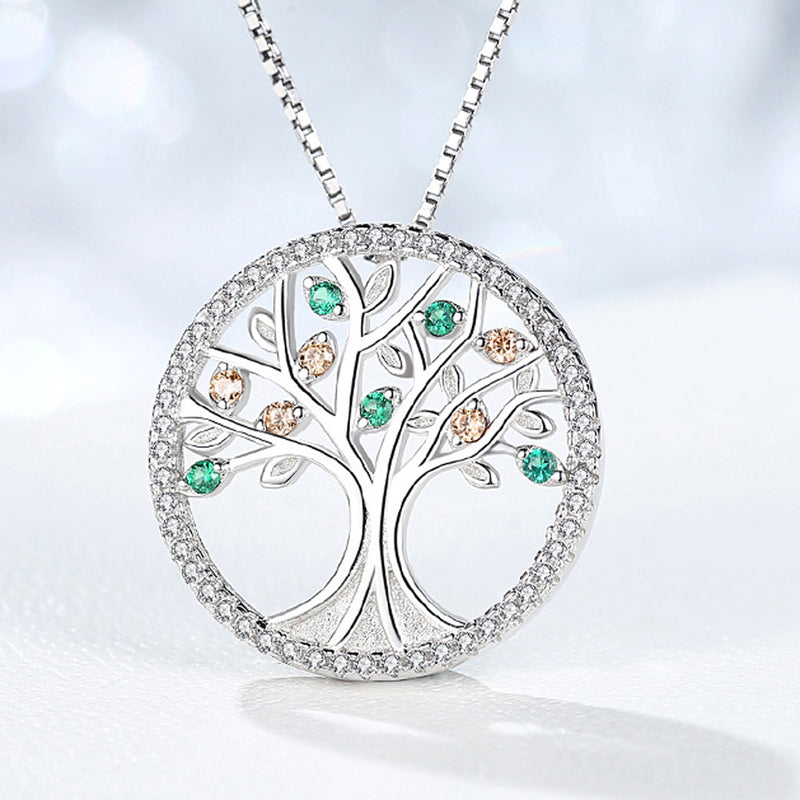 REAL SOLID SILVER 925 Classic Sterling Silver Necklace & Pendant Tree of Life-18